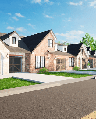 Depiction of a newly built home